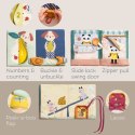 Taf Toys Fantasy Busy Book - Książeczka edukacyjna Przeciwieństwa 18m+ z zamkami, klamerkami i zabawami sensorycznymi