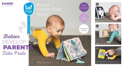 Taf Toys - Książeczka Sensoryczna Koala Kimmy z Lusterkiem i Gryzakiem Joey