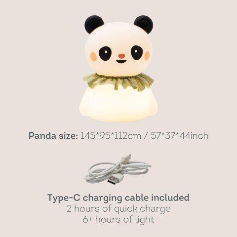 Taf Toys Lampka Nocna Little Panda - silikonowa, łagodna lampka dla niemowląt