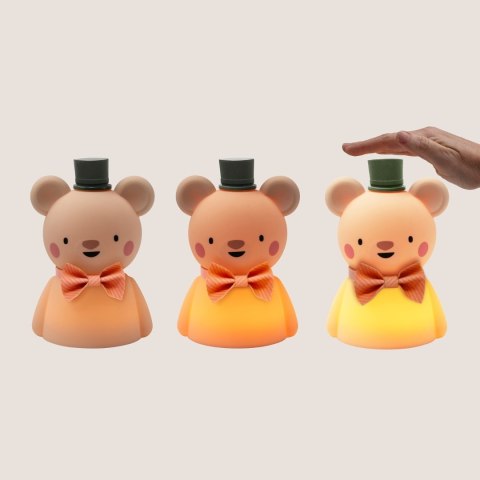 Taf Toys Lampka Nocna Mały Miś - silikonowa, łagodna lampka dla niemowląt