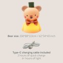 Taf Toys Lampka Nocna Mały Miś - silikonowa, łagodna lampka dla niemowląt