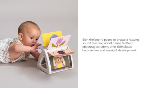 Taf Toys Obracająca się Książeczka Grzechocząca - Stymulacja Wzroku i Motoryki