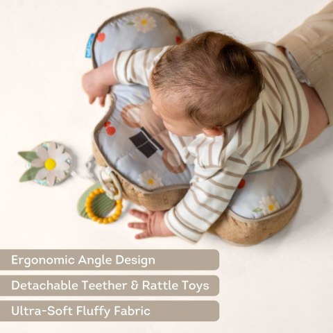 Taf Toys Poduszka do zabawy na brzuszku - Miś z grzechotką i gryzakiem