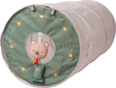 Taf Toys Świecący Tunel Glow & Go z Misiem - sensoryczna zabawka do raczkowania i leżenia na brzuszku od 6 mc