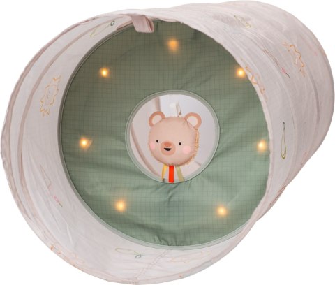 Taf Toys Świecący Tunel Glow & Go z Misiem - sensoryczna zabawka do raczkowania i leżenia na brzuszku od 6 mc