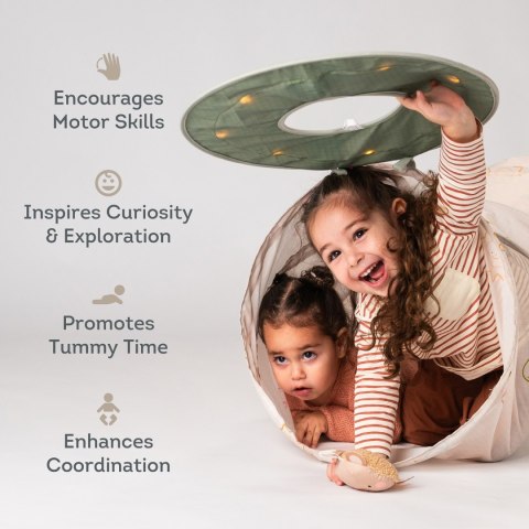 Taf Toys Świecący Tunel Glow & Go z Misiem - sensoryczna zabawka do raczkowania i leżenia na brzuszku od 6 mc