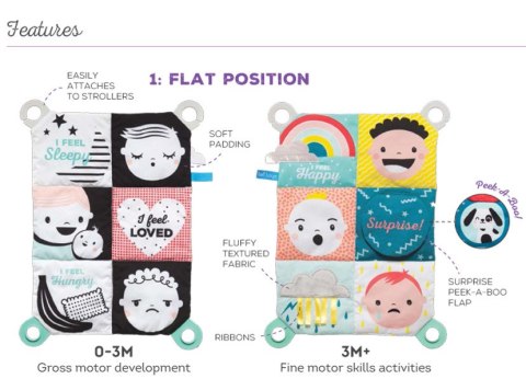 Zabawka Taf Toys Dwustronna Zabawka Emocje - Książeczka z Aktywnościami