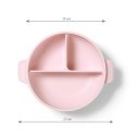 B.O.1661/02 Silikonowy talerz z przyssawką i przykrywką różowy