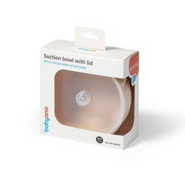 B.O.1662/03 Silikonowa miseczka z przyssawką i przykrywką beżowa