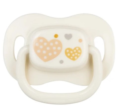 CANPOL 22/581_bei_new Smoczek uspokajający silikonowy symetryczny 6-18 m-cy Newborn baby beżowy