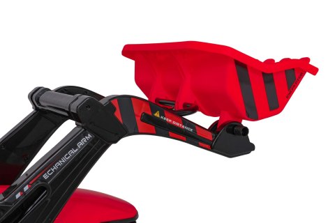 Pojazd MEGA Traktor D68 Z Przyczepką Czerwony