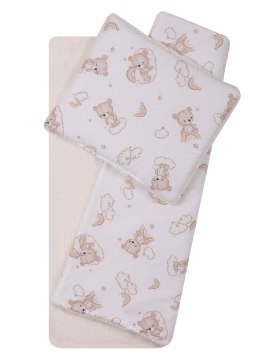 DUET BABY 766 Komplet do wózka boucla+bawełna druk 75x100