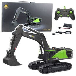 Koparka Gąsienicowa Zdalnie Sterowana RC Huina 1593 Zielona 1:14