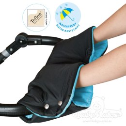 MATEX Mufka TRIPPI do wózka, biała eco skóra z szarym pluszem