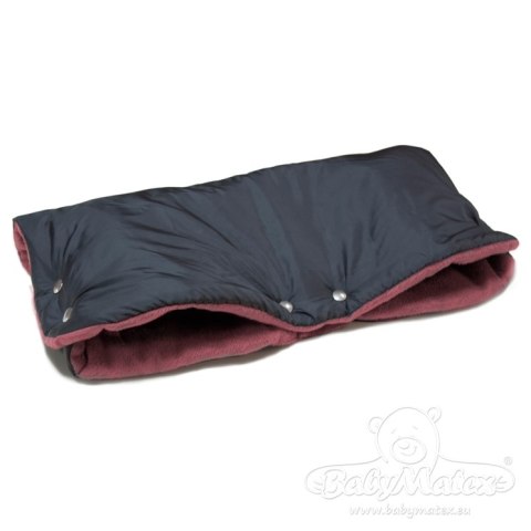 MATEX Mufka TRIPPI do wózka, biała eco skóra z szarym pluszem