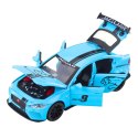 Samochód Metalowy Jaguar Światła Dżwieki Niebieski