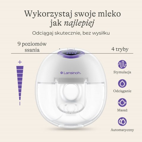 LANSINOH Laktator podwójny bezprzewodowy Hands-free