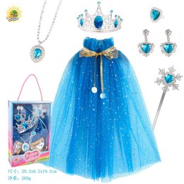 Zestaw Małej Księżniczki + Niebieska Sukienka