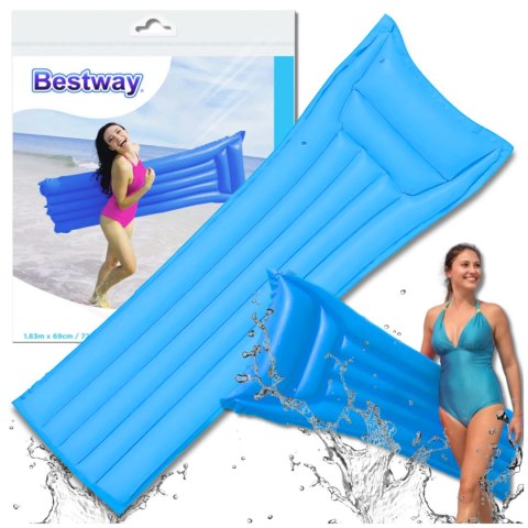 BESTWAY WYGODNY DMUCHANY NADMUCHIWANY MATERAC DO WODY PŁYWANIA 183 X 69 CM