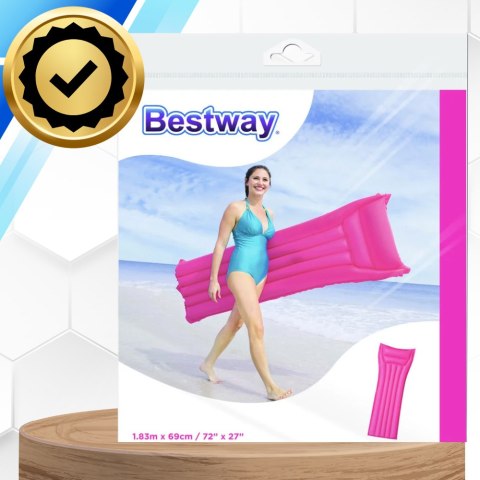 BESTWAY WYGODNY DMUCHANY NADMUCHIWANY MATERAC DO WODY PŁYWANIA 183 X 69 CM