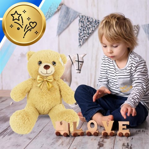 Duży Pluszowy Miś XXL 50 cm Kremowy Maskotka - Miękki Przytulanka dla Dzieci