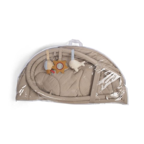 Filibabba Mata edukacyjna z 3 zabawkami Beige