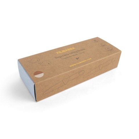 Filibabba Noże do nauki krojenia 2-pack Pumpkin + Offwhite