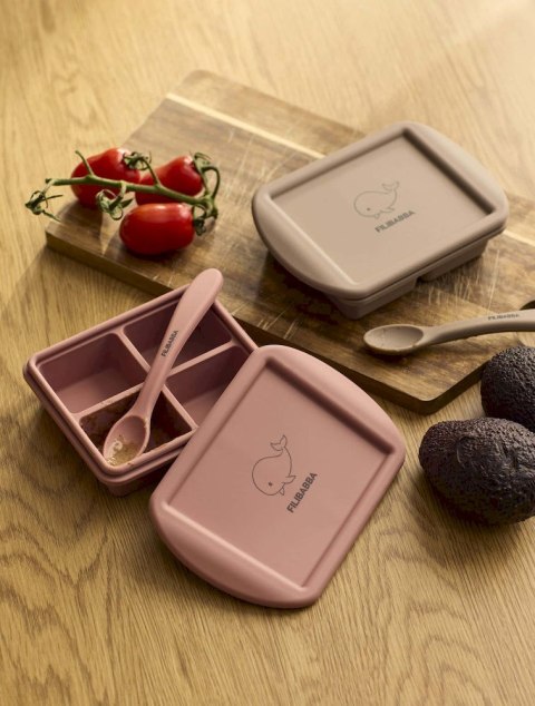 Filibabba Zestaw 3 silikonowych łyżeszek Rose Mix