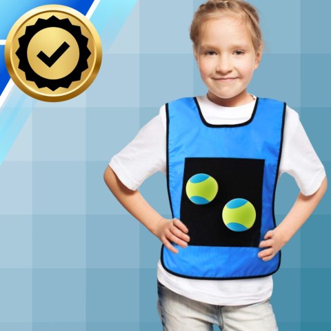 Gra zręcznościowa kamizelka na rzep + piłki miękkie dla dzieci