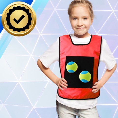 Gra zręcznościowa kamizelka na rzep + piłki miękkie dla dzieci