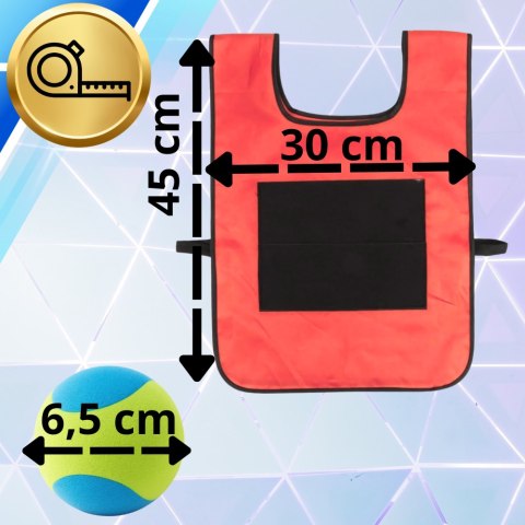 Gra zręcznościowa kamizelka na rzep + piłki miękkie dla dzieci