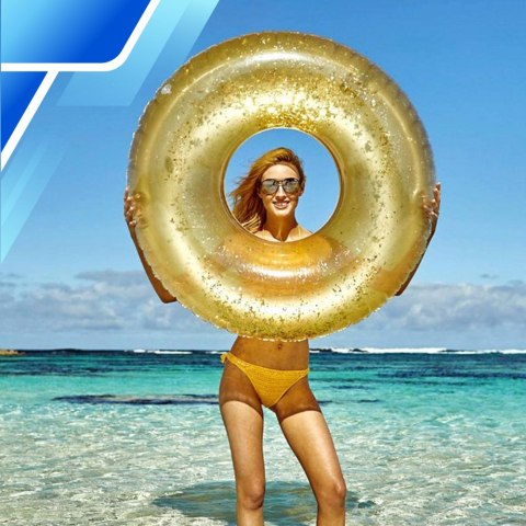 Koło do pływania dmuchane DUŻE dla dzieci dorosłych materac XXL confetti 120cm