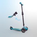 Rowerek biegowy hulajnoga deskorolka Flash 3 w 1 z kołami LED - pastelowy turkusowo niebieski