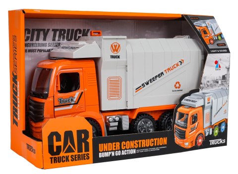 Śmieciarka z Funkcją Świateł i Dźwięku Pomarańczowa