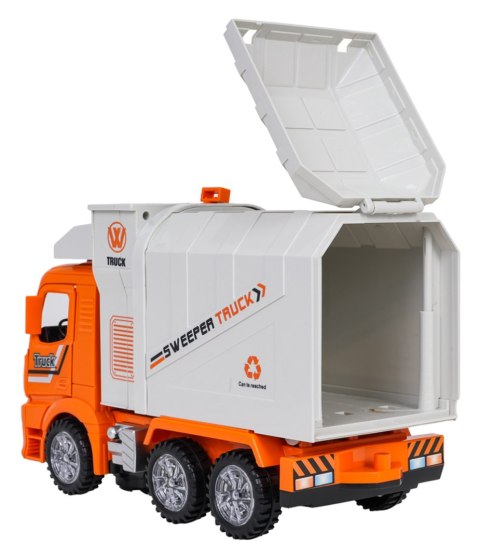 Śmieciarka z Funkcją Świateł i Dźwięku Pomarańczowa