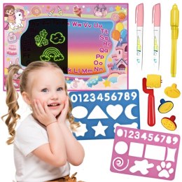 WOOPIE Mata Wodna do Malowania 2w1 XXL 100x70cm Świeci w Ciemności