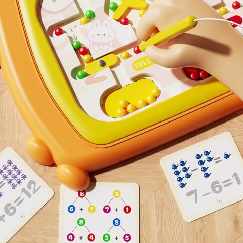 WOOPIE Tablica Magnetyczna Montessori Labirynt Krab Pomarańczowa