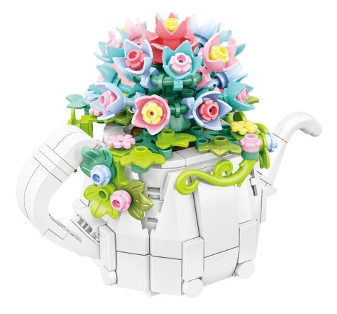 Zestaw klocków kreatywnych Kwiaty w czajniku 255 el. dla dzieci 6+