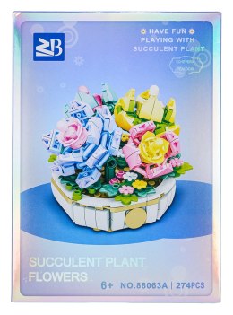 Zestaw klocków kreatywnych Kwiaty w rabatce 274 el. dla dzieci 6+