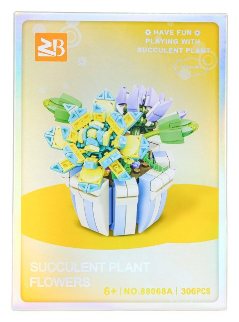 Zestaw klocków kreatywnych Kwiaty w kolorowej doniczce 306 el. dla dzieci 6+