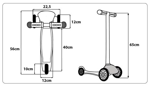HULAJNOGA 3-KOŁOWA BALANSOWA STITCH