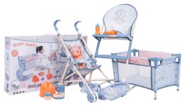 MEGA Zestaw DINUŚ z Lalką + Akcesoria