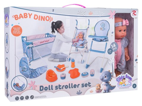 MEGA Zestaw DINUŚ z Lalką + Akcesoria