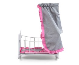 MILLY MALLY 6138 Łóżeczko-Kołyska dla lalek Lily z baldachimem Prestige Pink