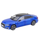 Samochód Audi A6 L 1:18 Metalowy Akcesoria Światła Dźwięki Niebieski