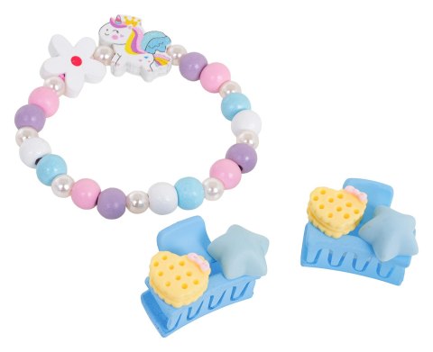 Zestaw Biżuterii Jednorożec Biały Kwiatek