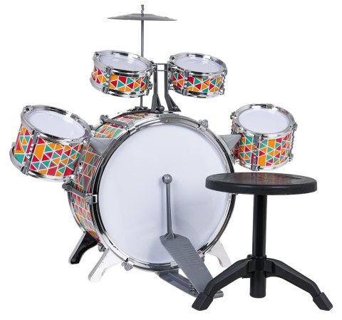 Zestaw Perkusja Kolorowa + Krzesełko