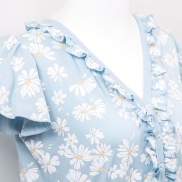 EWA 978534 LINDA Koszula ciążowa w margaretki niebieska S