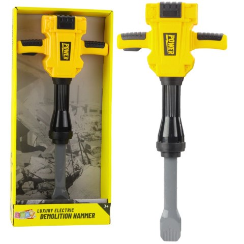 Młot Pneumatyczny Wyburzeniowy Dla Dzieci Światła Dźwięki Wibracje Żółty