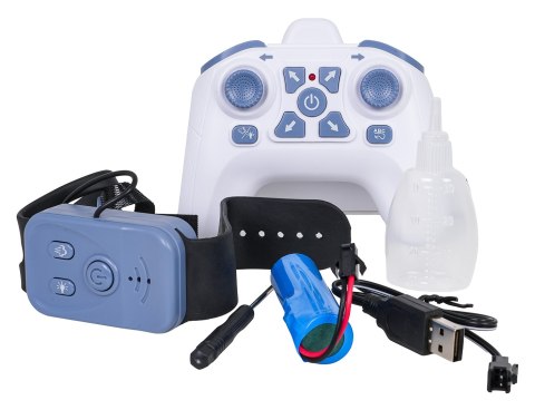 Pojazd z Funkcją Dymu Sterowany z Pilota i Zegarka Niebieski